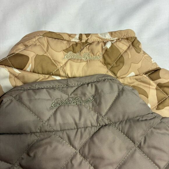 Eddie Bauer Women's XS Goose Down Quilted Vest Jacket Full Zip Set of Two - Picture 8 of 16